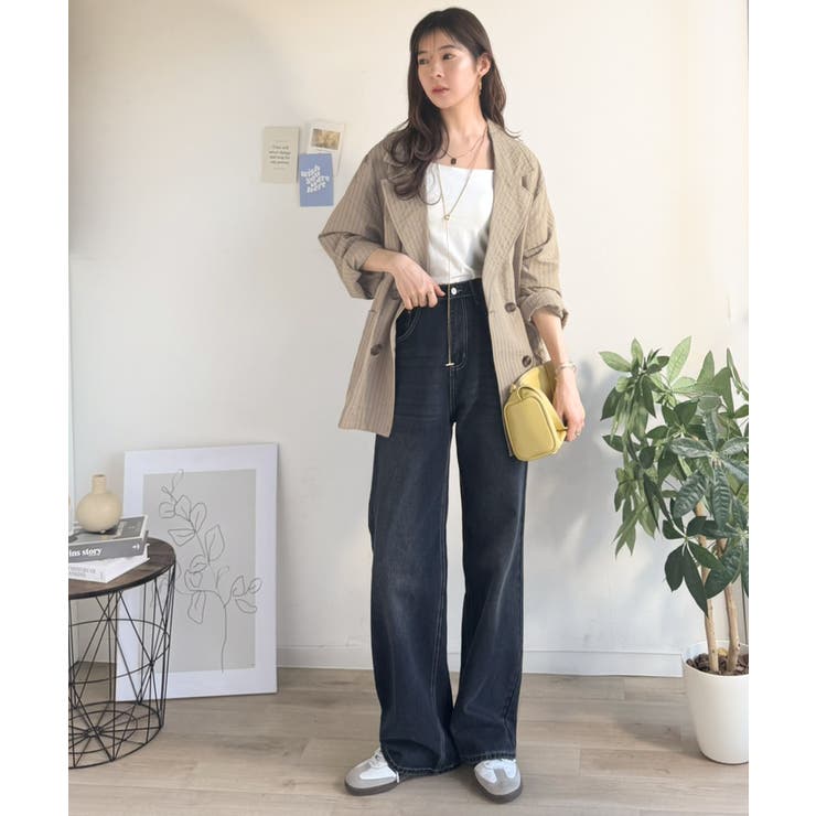 さらっと羽織る、立体の表情。サッカー素材ダブルテーラードジャケット（長袖） | Classical Elf  | 詳細画像35 