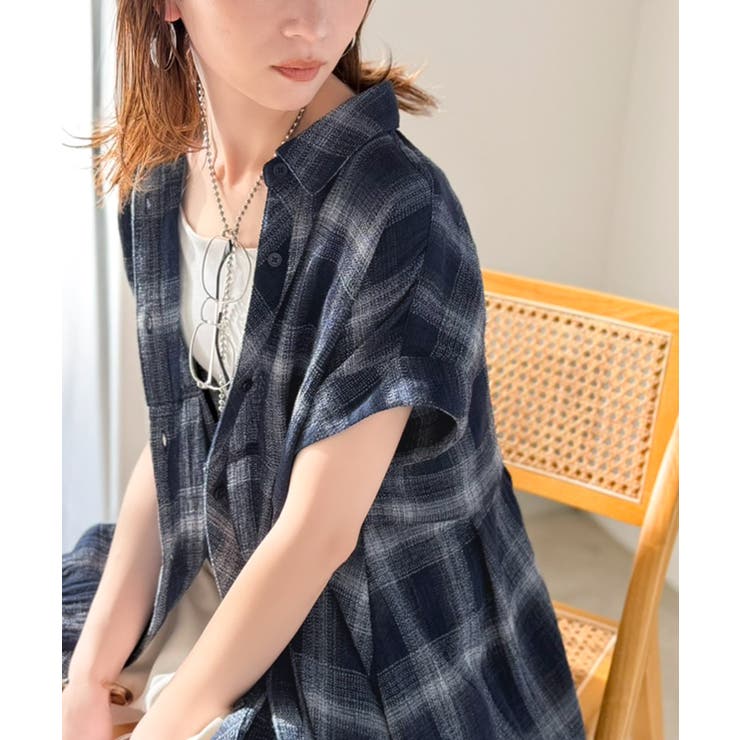 気分はリゾート♪大人可愛いチェック柄がポイント。パナマ風フレンチスリーブチェック… | Classical Elf  | 詳細画像11 
