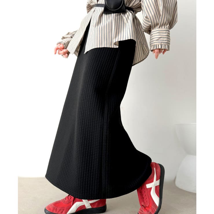ぽこぽこ可愛く、すらっと上品。ふくれジャガードナローIラインスカート | Classical Elf  | 詳細画像7 