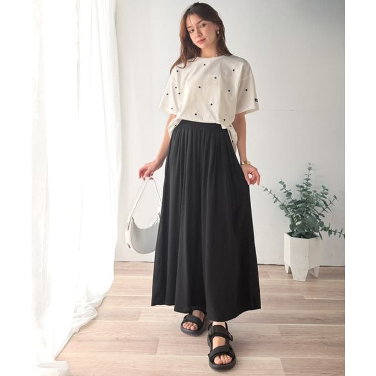 さらり、軽やか。リラックスstyleキマる。レーヨン素材ウエストギャザーフレアシ… | Classical Elf  | 詳細画像9 