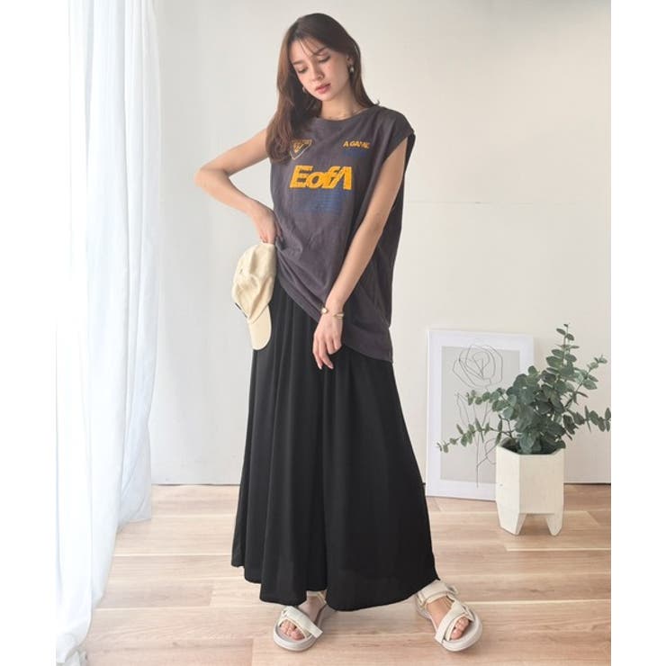 さらり、軽やか。リラックスstyleキマる。レーヨン素材ウエストギャザーフレアシ… | Classical Elf  | 詳細画像12 