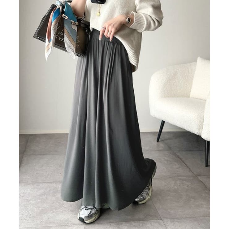 さらり、軽やか。リラックスstyleキマる。レーヨン素材ウエストギャザーフレアシ… | Classical Elf  | 詳細画像14 