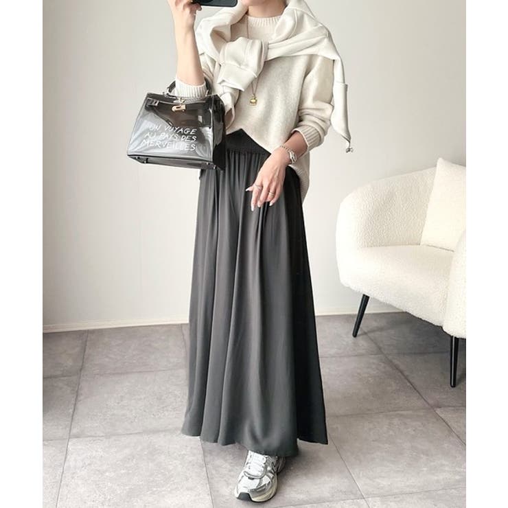 さらり、軽やか。リラックスstyleキマる。レーヨン素材ウエストギャザーフレアシ… | Classical Elf  | 詳細画像15 