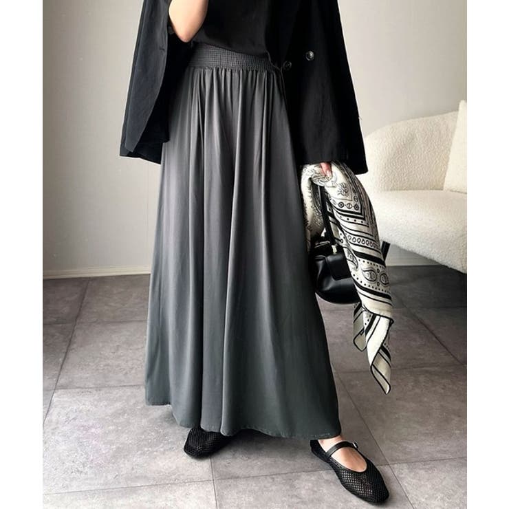 さらり、軽やか。リラックスstyleキマる。レーヨン素材ウエストギャザーフレアシ… | Classical Elf  | 詳細画像19 