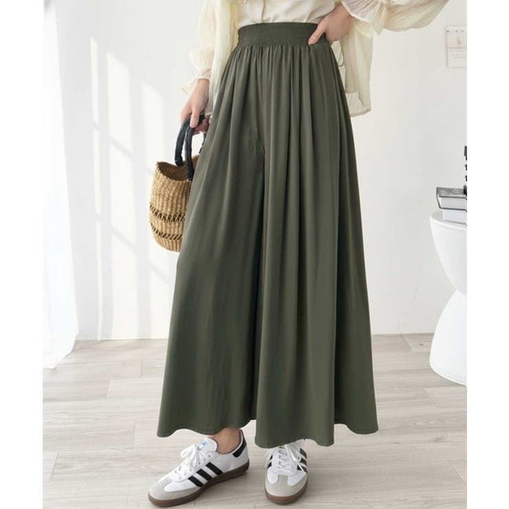 さらり、軽やか。リラックスstyleキマる。レーヨン素材ウエストギャザーフレアシ… | Classical Elf  | 詳細画像24 