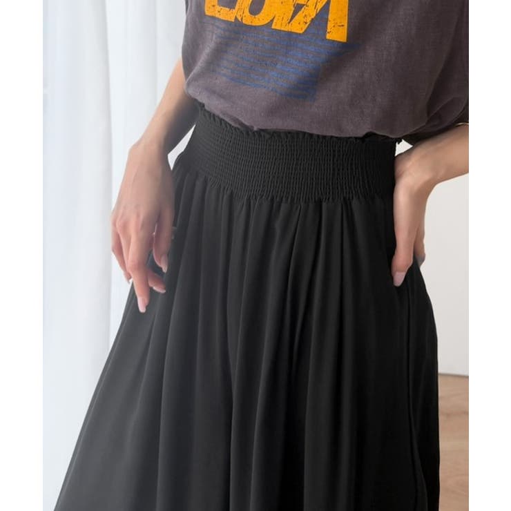 さらり、軽やか。リラックスstyleキマる。レーヨン素材ウエストギャザーフレアシ… | Classical Elf  | 詳細画像30 