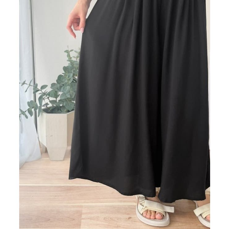 さらり、軽やか。リラックスstyleキマる。レーヨン素材ウエストギャザーフレアシ… | Classical Elf  | 詳細画像31 