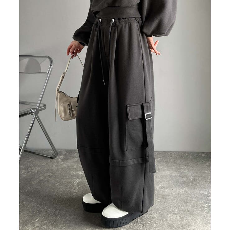 チャコール | 《marina×クラシカルエルフコラボ》トレンド感のあるワイドシルエット、大人の… | Classical Elf 