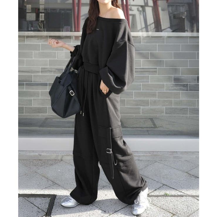 トレンド感のあるワイドシルエット、大人の抜け感を演出♪裏毛スウェットカーゴパンツ… | Classical Elf  | 詳細画像16 