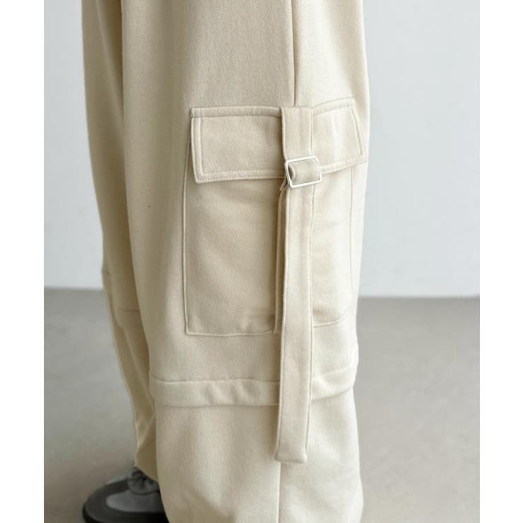 トレンド感のあるワイドシルエット、大人の抜け感を演出♪裏毛スウェットカーゴパンツ… | Classical Elf  | 詳細画像42 