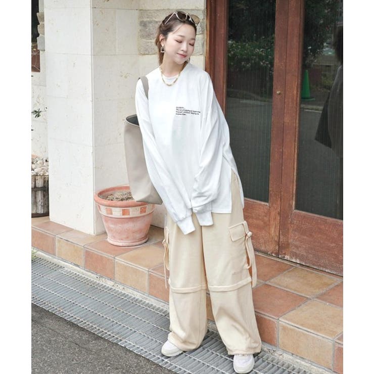 トレンド感のあるワイドシルエット、大人の抜け感を演出♪裏毛スウェットカーゴパンツ… | Classical Elf  | 詳細画像5 