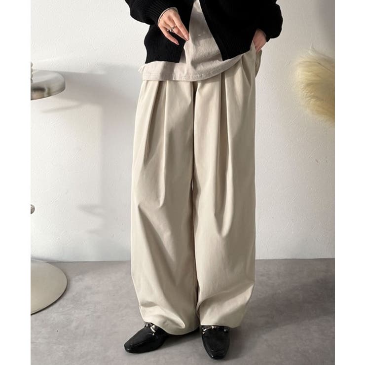 「楽なのにキレイ」シンプルコーデに洗練さをプラス◎タックデザインパンツ | Classical Elf  | 詳細画像10 