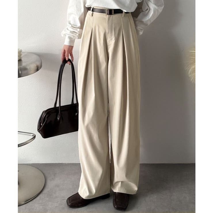 「楽なのにキレイ」シンプルコーデに洗練さをプラス◎タックデザインパンツ | Classical Elf  | 詳細画像7 