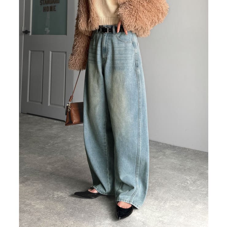 動きやすさとスタイルを両立！切り替えデザインコクーンシルエットデニム | Classical Elf  | 詳細画像8 