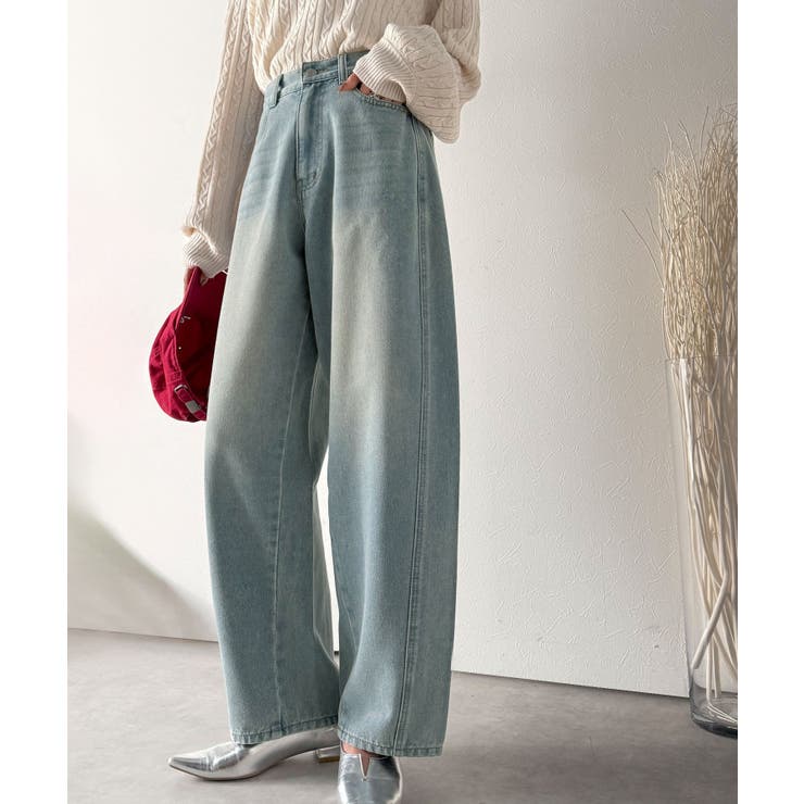 動きやすさとスタイルを両立！切り替えデザインコクーンシルエットデニム | Classical Elf  | 詳細画像13 