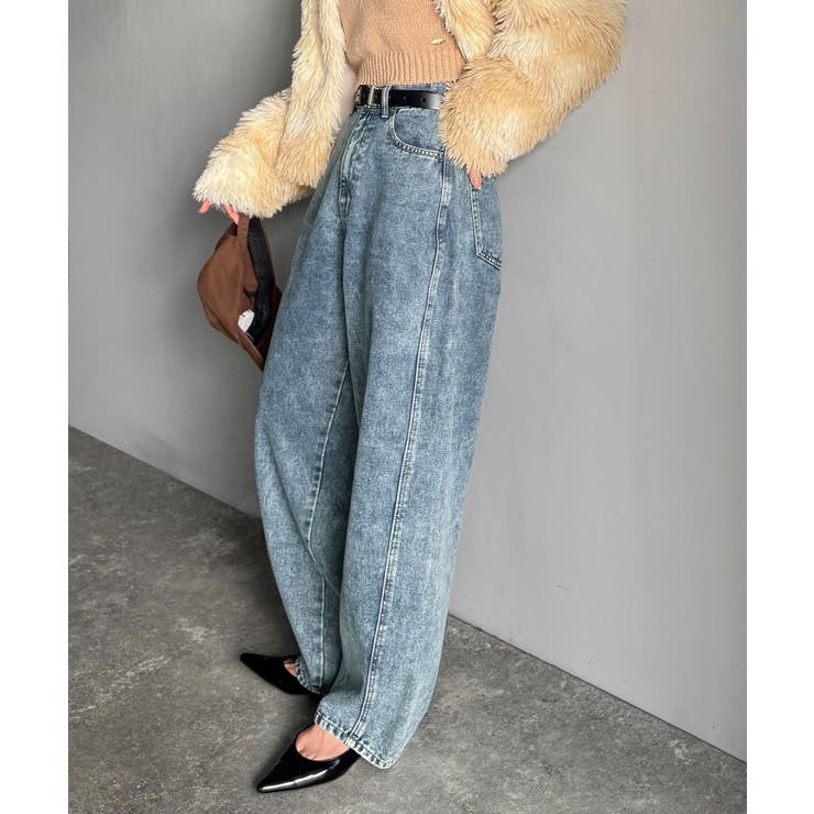 動きやすさとスタイルを両立！切り替えデザインコクーンシルエットデニム | Classical Elf  | 詳細画像22 