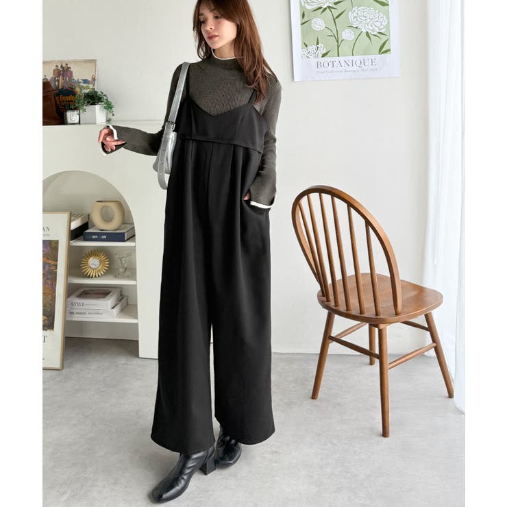 やさしさ香る秋冬レイヤード。キャミデザインワイドサロペットパンツ | Classical Elf  | 詳細画像20 