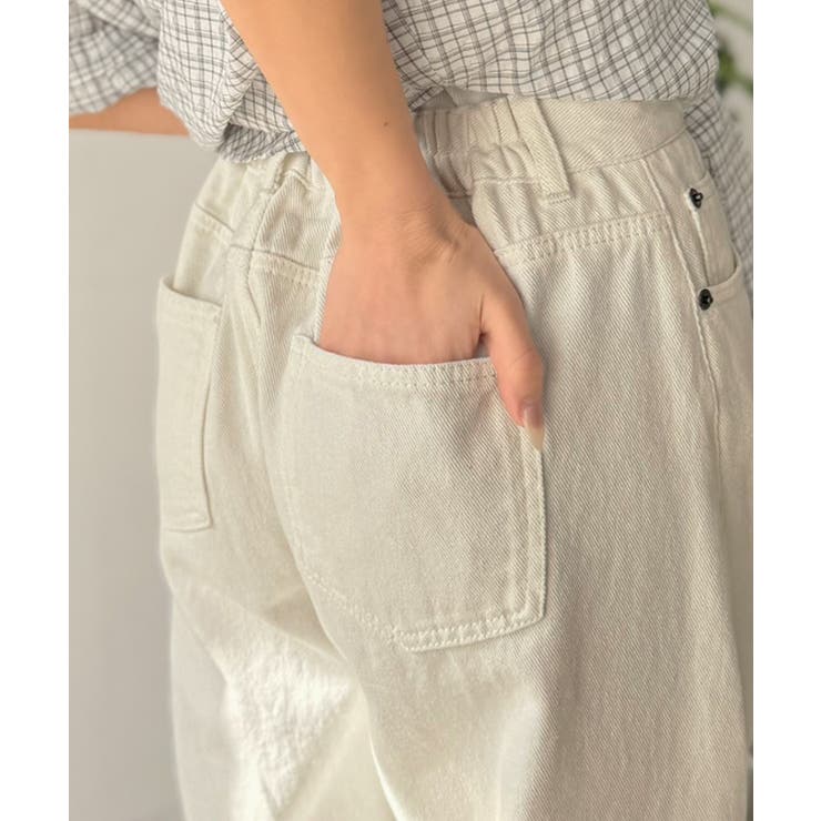 レースにキュン！ラフに攻めて。綿100％ レース付きダメージデニムカーブパンツ | Classical Elf  | 詳細画像29 