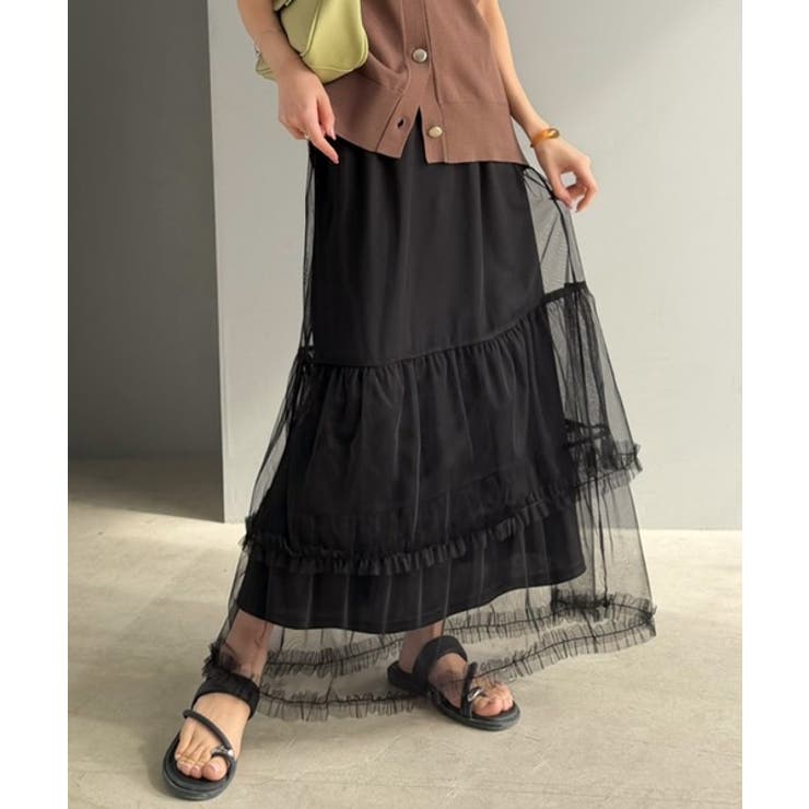 甘すぎない大人のバランス。シンプル合わせでも映える。フリルティアードチュールスカ… | Classical Elf  | 詳細画像12 