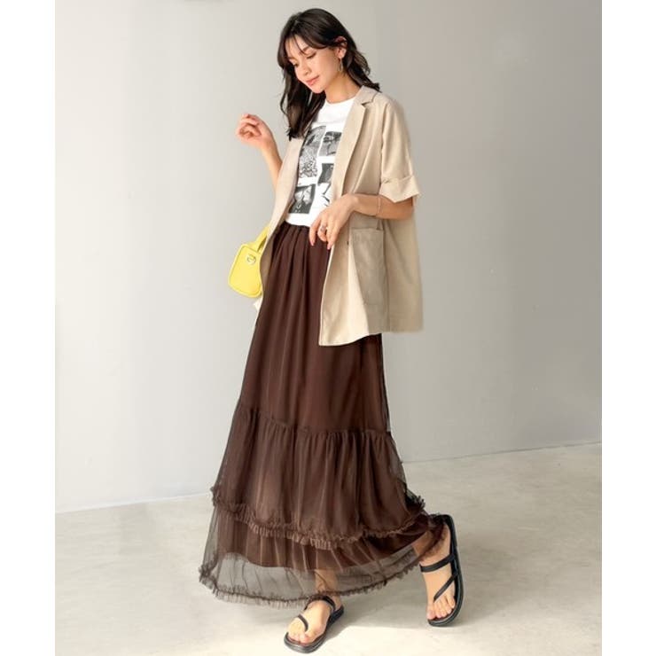 甘すぎない大人のバランス。シンプル合わせでも映える。フリルティアードチュールスカ… | Classical Elf  | 詳細画像19 