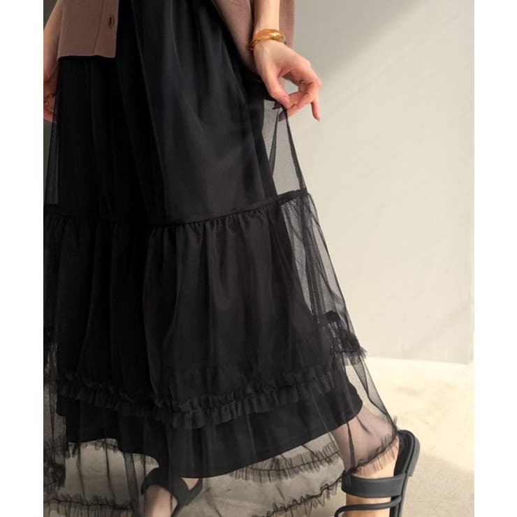 甘すぎない大人のバランス。シンプル合わせでも映える。フリルティアードチュールスカ… | Classical Elf  | 詳細画像23 