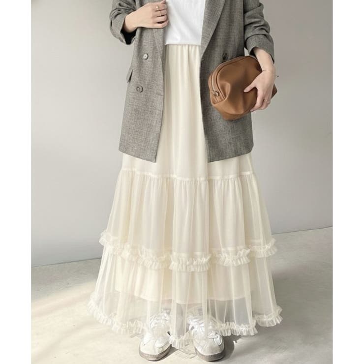 甘すぎない大人のバランス。シンプル合わせでも映える。フリルティアードチュールスカ… | Classical Elf  | 詳細画像1 