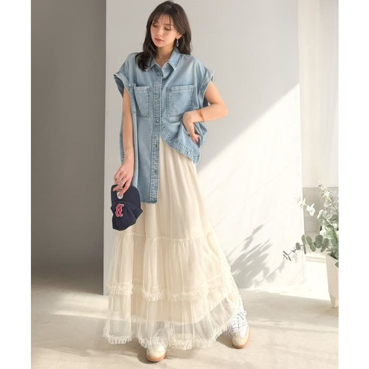 甘すぎない大人のバランス。シンプル合わせでも映える。フリルティアードチュールスカ… | Classical Elf  | 詳細画像5 