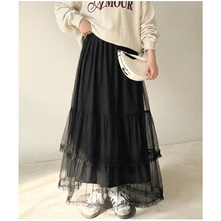 甘すぎない大人のバランス。シンプル合わせでも映える。フリルティアードチュールスカ… | Classical Elf  | 詳細画像6 