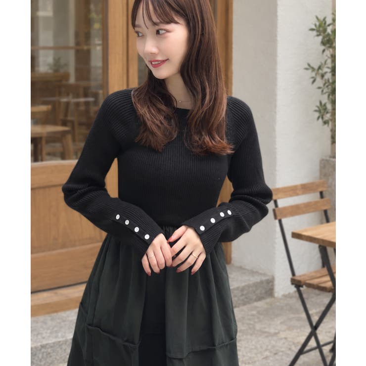 《 ERIKO×クラシカルエルフコラボ》異素材ミックスで一枚でサマになる♪リブニ… | Classical Elf  | 詳細画像1 