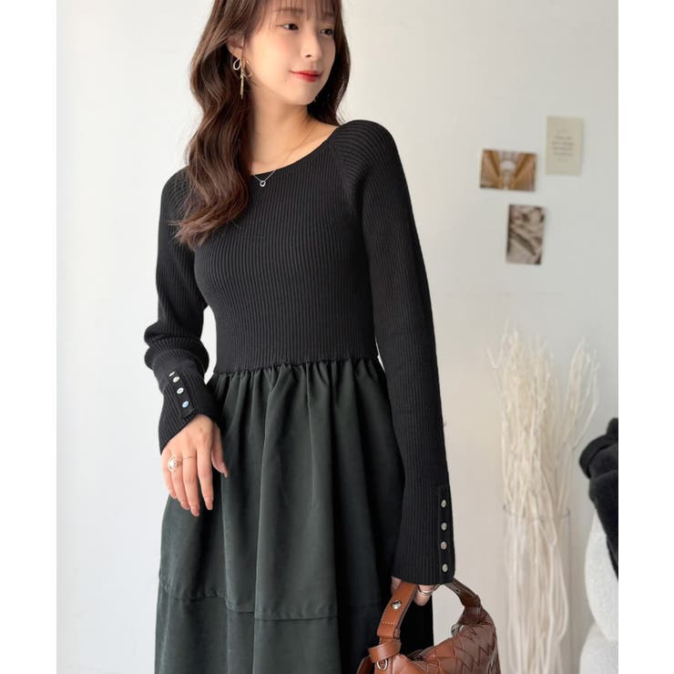 《 ERIKO×クラシカルエルフコラボ》異素材ミックスで一枚でサマになる♪リブニ… | Classical Elf  | 詳細画像7 
