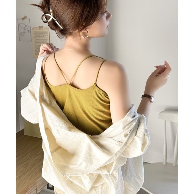 お洒落レディのマストアイテム。Wストラップカップ付キャミ | Classical Elf  | 詳細画像14 