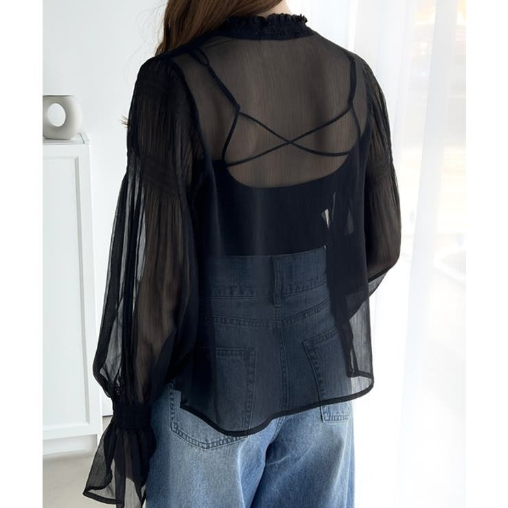 大人の魅力溢れるシアートップス。プリーツシアーインナー | Classical Elf  | 詳細画像19 