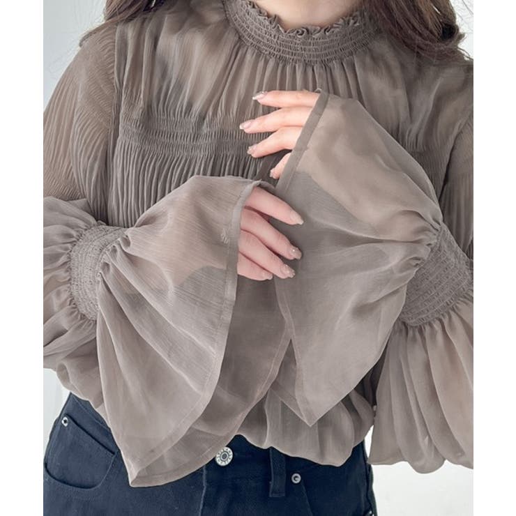 大人の魅力溢れるシアートップス。プリーツシアーインナー | Classical Elf  | 詳細画像21 