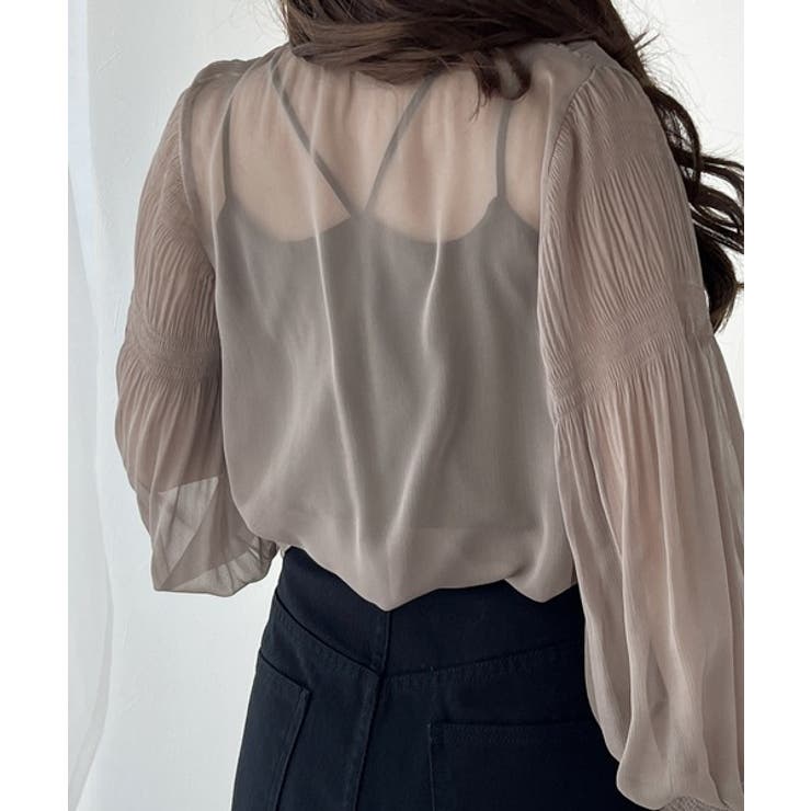 大人の魅力溢れるシアートップス。プリーツシアーインナー | Classical Elf  | 詳細画像22 