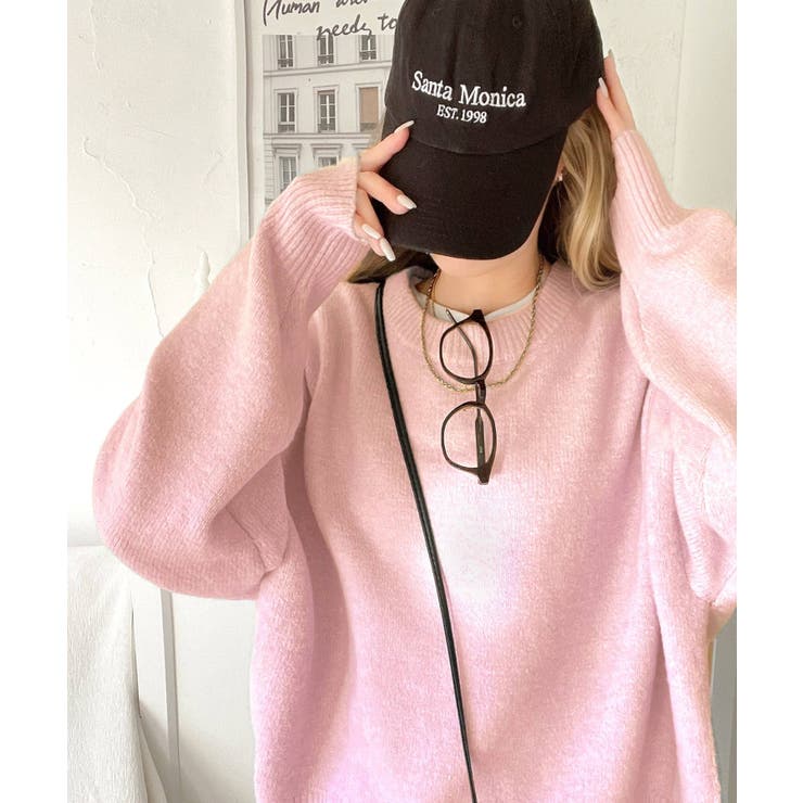 ゆったりふわもちの癒しアイテム。コクーンシルエットミックスニット