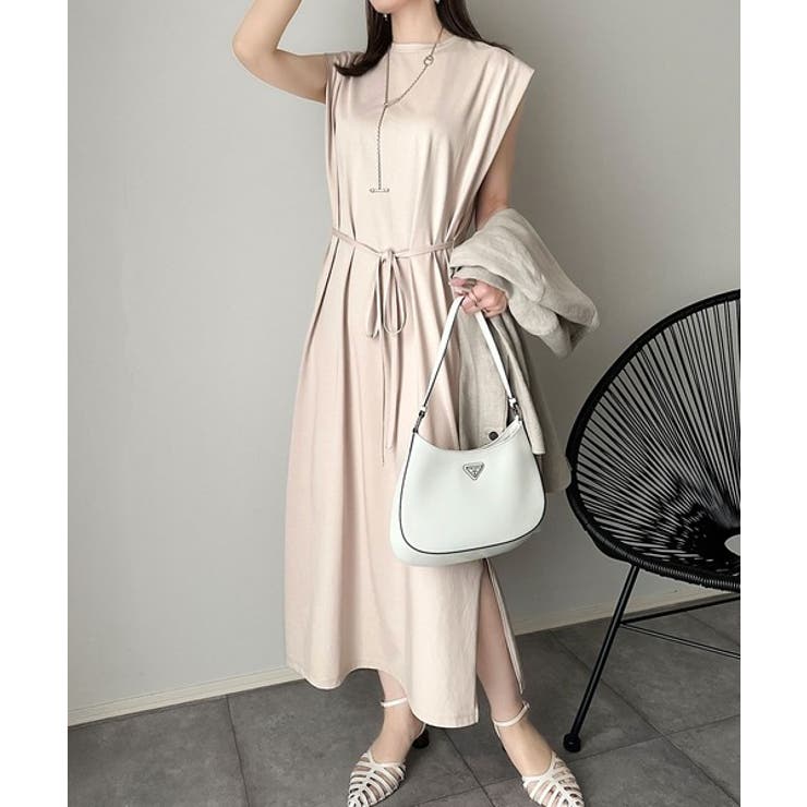 【美品】TREFLE＋1 前後2wayワンピース 品よく映える！前後2wayシルケットファスナー使いワンピース