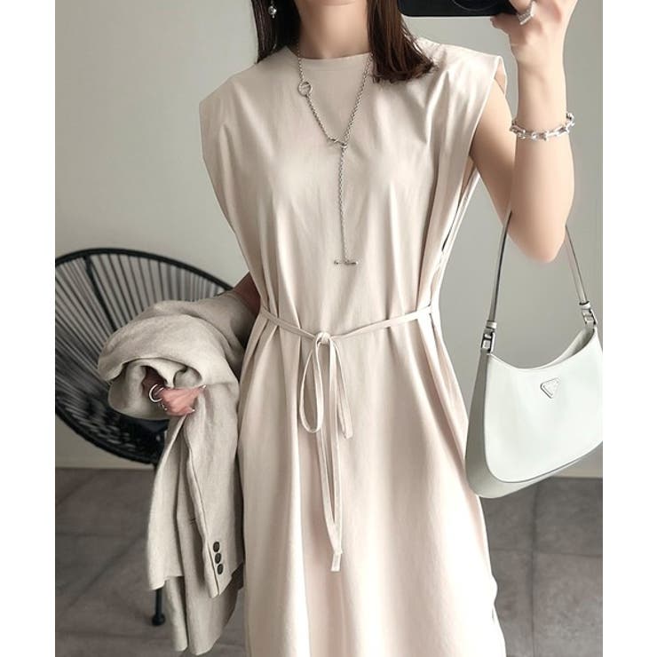 品よく映える！前後2wayシルケットファスナー使いワンピース（ロング丈） | Classical Elf  | 詳細画像14 