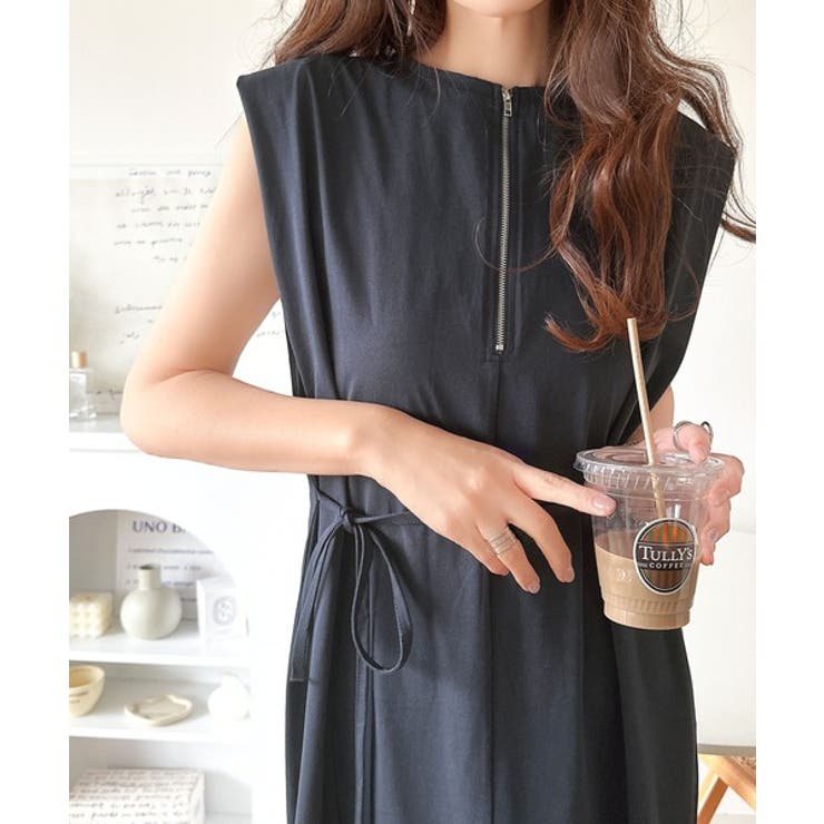 品よく映える！前後2wayシルケットファスナー使いワンピース（ロング丈） | Classical Elf  | 詳細画像21 