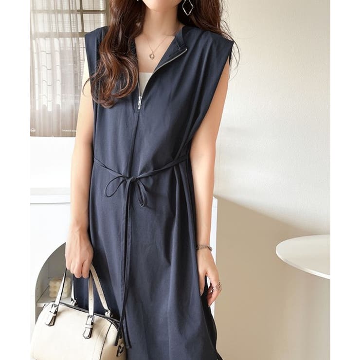 品よく映える！前後2wayシルケットファスナー使いワンピース（ロング丈） | Classical Elf  | 詳細画像23 