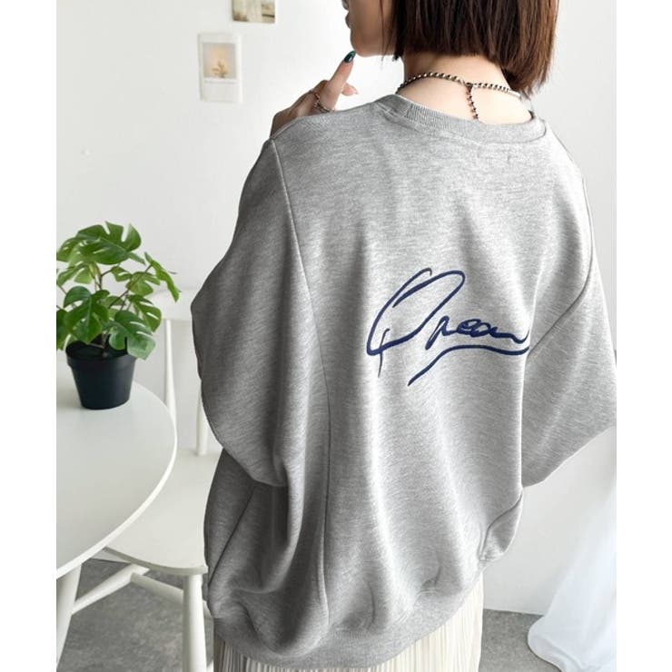 杢グレー | センスが光る。バック刺繍裏毛プルオーバー | Classical Elf 