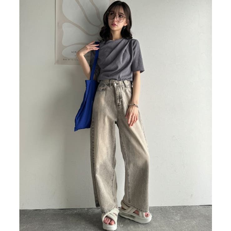 女性らしさ格上げ。ハーフスリーブアシメドレープカットソー | Classical Elf  | 詳細画像22 