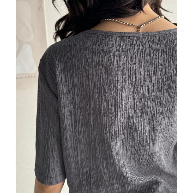 女性らしさ格上げ。ハーフスリーブアシメドレープカットソー | Classical Elf  | 詳細画像30 