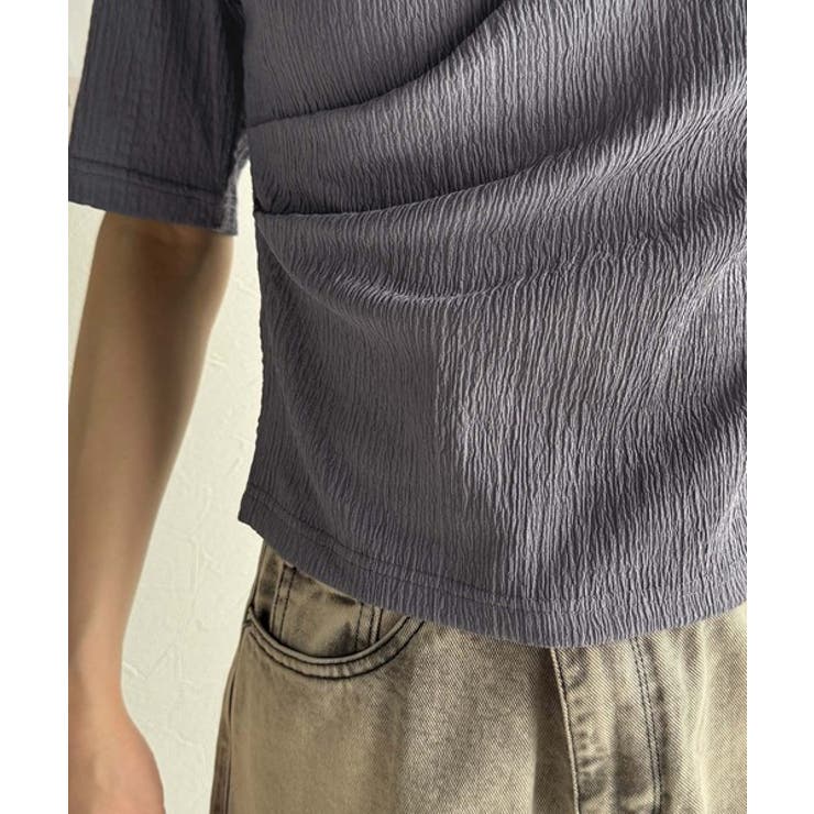 女性らしさ格上げ。ハーフスリーブアシメドレープカットソー | Classical Elf  | 詳細画像32 