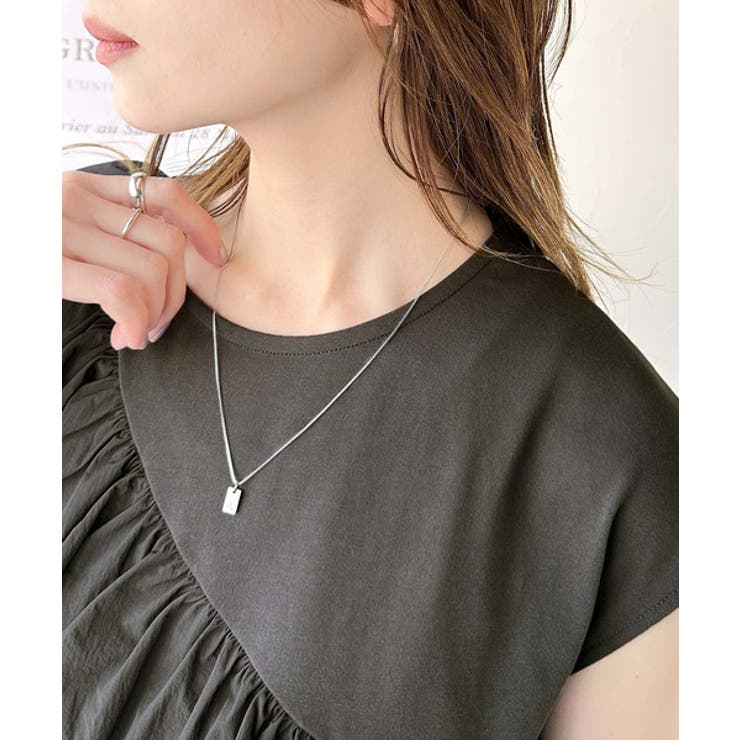 一枚で着映える♪異素材ドッキングアシメトリーラッフルデザインフレンチスリーブカッ… | Classical Elf  | 詳細画像25 