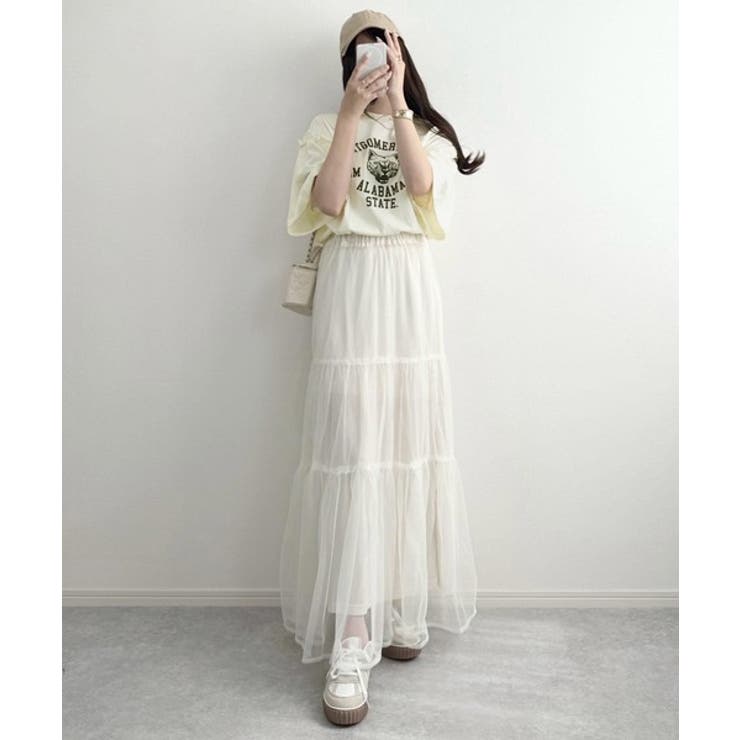 レディなヴィンテージスタイル。綿100％カレッジピグメント袖フリルTシャツ | Classical Elf  | 詳細画像17 