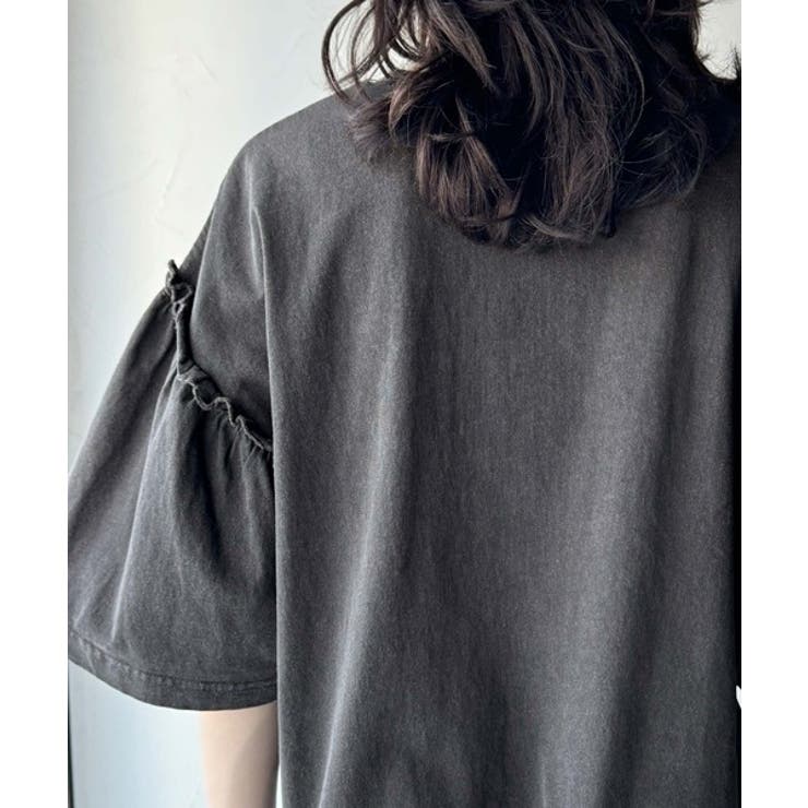 レディなヴィンテージスタイル。綿100％カレッジピグメント袖フリルTシャツ | Classical Elf  | 詳細画像43 