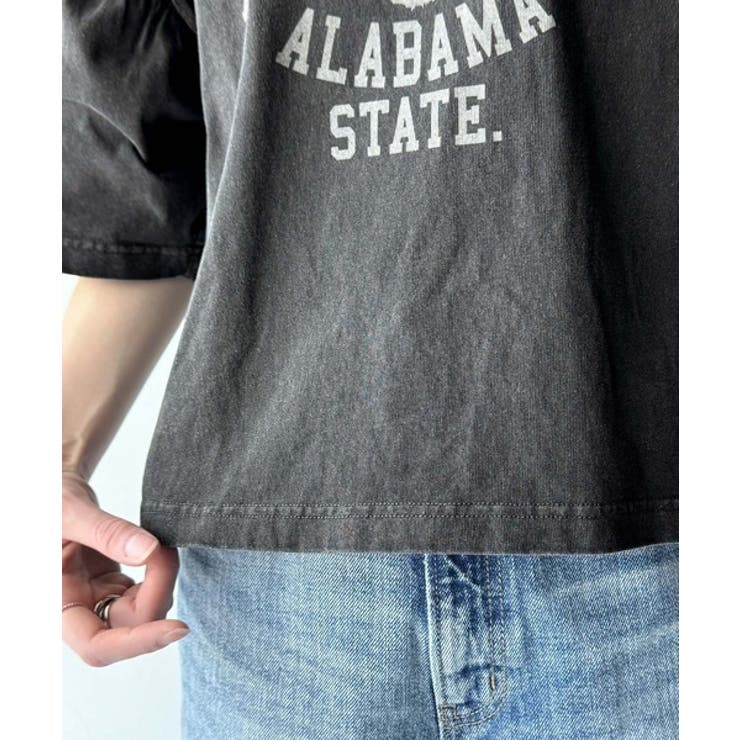 レディなヴィンテージスタイル。綿100％カレッジピグメント袖フリルTシャツ | Classical Elf  | 詳細画像46 