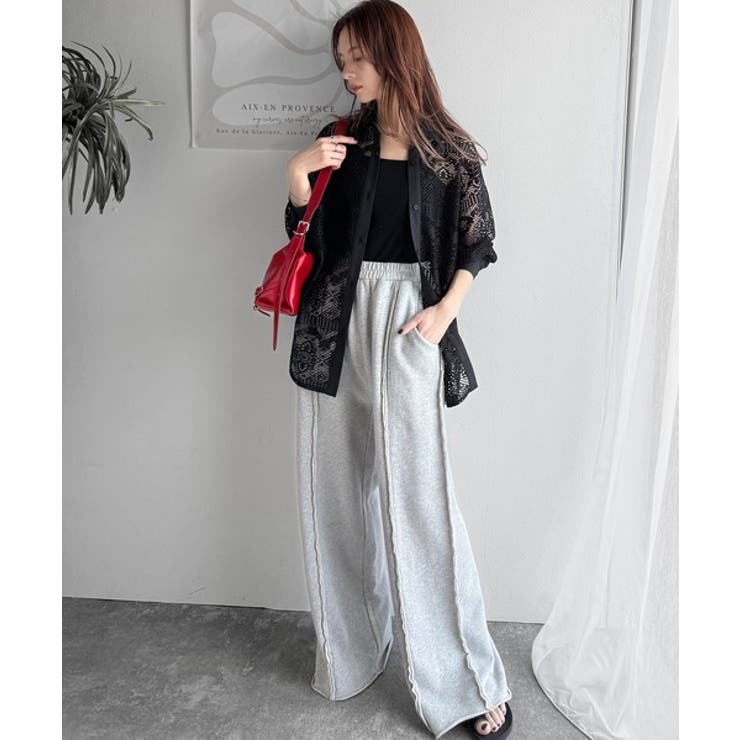 上品な透け感×大人カジュアル。レースオーバーサイズシャツブラウス（長袖） | Classical Elf  | 詳細画像15 