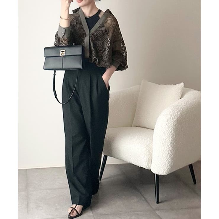 上品な透け感×大人カジュアル。レースオーバーサイズシャツブラウス（長袖） | Classical Elf  | 詳細画像30 