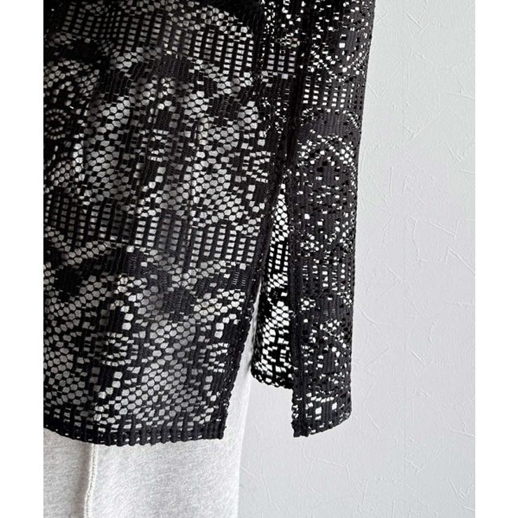 上品な透け感×大人カジュアル。レースオーバーサイズシャツブラウス（長袖） | Classical Elf  | 詳細画像37 